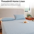 thumbnail image 3 of Maplenight Queen Size Fitted Sheet - Non-Slip, Breathable Cotton & Linen Skin-friendly Fitted Sheet for Mattress Protection Blue, 3 of 5