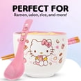 thumbnail image 5 of Silver Buffalo Sanrio Hello Kitty Apples and Cinnamon Ceramic Ramen Noodle Rice Bowl with Chopsticks and Spoon, Microwave Safe, 20 Ounces, 5 of 8