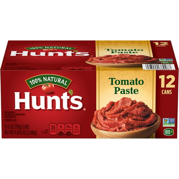 Hunt’s Tomato Paste, 6 oz Can, 12 Count