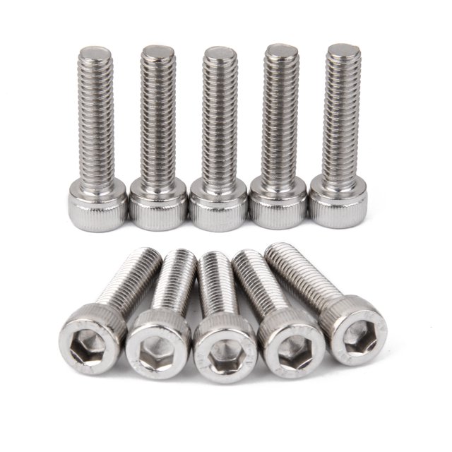 10 UNIDS A2 ACERO INOXIDABLE ALLEN SOCKET TORNILLO CABEZA HEXAGONAL ALLEN KEY 11 TAMAÑOS SM SunniMix M6 Acero inoxidable Tornillos