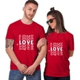 thumbnail image 2 of Shirts For Women Matching Shirts For Couples Mens Blouse Valentine's Day Short Sleeve Love Print T Shirts Tops Gifts For Couples Short Sleeve Tops For Women, 2 of 4