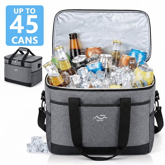 Merryhome Soft Cooler Bag 45 Cans Leakproof Insulated Bag with Shoulder Strap, Portable Cooler for Camping Picnic Beach Travel