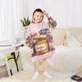 thumbnail image 6 of FORMRS Wearable Blanket Hoodie with Sleeves for Kids Cozy Flannel Sweatshirt, Watercolor Jam, 6 of 7