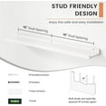 thumbnail image 5 of Floating Picture Ledge Shelves for Wall Set of 4, 36 Inch Solid Wood Wall Shelves with Lip Long Large Nursery Book Shelf for Toys Storage Kids Bookshelf Wall Mounted Living Room Bedroom Decor Frames, 5 of 14