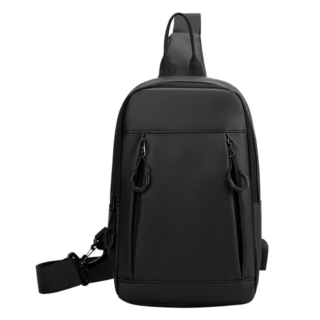 Bolso de pecho de moda para hombre, bolso de hombro informal de gran capacidad, bolso cruzado de mano