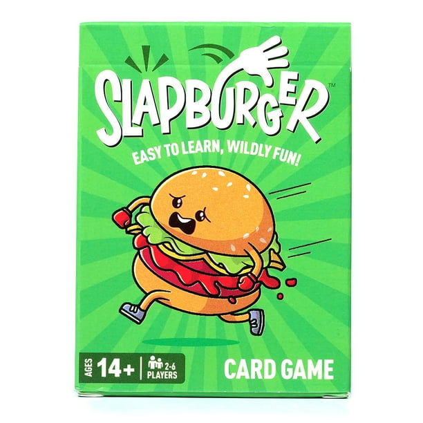 Juego de cartas Slapburgers Fun Family para adultos, adolescentes y niños