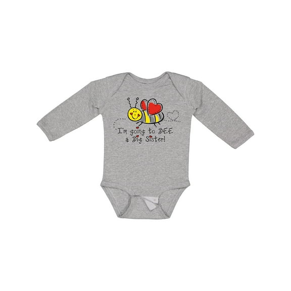 Inktastic Bee Future Big Sister Girls Long Sleeve Baby Bodysuit