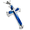Blue, variant on Men Women Fashion Cross Pendant Stainless Steel Chain Necklace Chain Jewelry Charm Gift color Blue