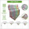 thumbnail image 5 of Easter Bunny Gnomes Table Runner Linen Burlap Table Runner 70 Inches Long Spring Easter Eggs Floral Colorful Wood Dresser Scarves for Kitchen Island Coffee Dining Party Wedding Holiday Decor 13"x70", 5 of 8