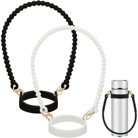 2 Pcs Silicone Water Bottle Handle Strap 2 Colors Water Bottle Sling Water Bottle Straps for Carrying Holder with Strap Water Bottle Accessories for Tumbler Colorful