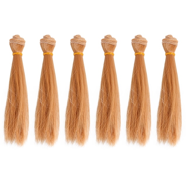 6pcs Doll Wigs Doll Making Extensions Wigs Straight Wig Doll Hair Extensions