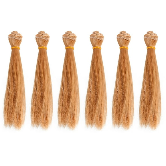 6pcs Doll Wigs Doll Making Extensions Wigs Straight Wig Doll Hair Extensions
