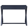 thumbnail image 2 of Charcoal Wood Console Table with English Dovetail and X - base / Stylish and Stable in Living Space, 2 of 3