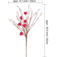 thumbnail image 3 of Tallos de bayas artificiales, ambiente festivo romántico para la decoración del día de San Valentín, púas de bayas en forma de corazón para bodas, decoración fácil de combinar (6 piezas), 3 of 7