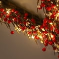 thumbnail image 6 of Yatlte Valentine's Day Heart Wreath, Grapevine Red Berry for Indoor Outdoor Decorations, Artificial Red Berries Wreath with LED Lights for Valentines Day Gift Hang Indoor Decor, 6 of 7