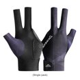 thumbnail image 3 of Guantes de billar con dedos abiertos, poliéster transpirable, entrenamiento amateur (negro cian), 3 of 8