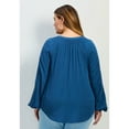 thumbnail image 2 of Avenue Women's Plus Size Gabby Embroidered Pintuck Shirt, 2 of 2
