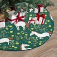thumbnail image 3 of FMSHPON Style HorseFlowers Xmas Christmas Tree Skirt Stand Mat for Holiday Party Decoration Indoor Outdoor 36 inches, 3 of 3