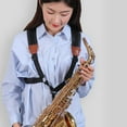 thumbnail image 3 of RENACLIPY 1Pcs Black Saxophone Harness Adjustable Design for Saxophone Players 55x42in, 3 of 8