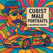 Cubist Male Portraits - Coloring Book, (Paperback)