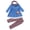 01# Blue, variant on Wamejoo Toddler Girls' Outfits Two Piece Kids Fall Winter Animal Print Cotton Long Sleeve Tops Pants Headbands Sets for Girls
