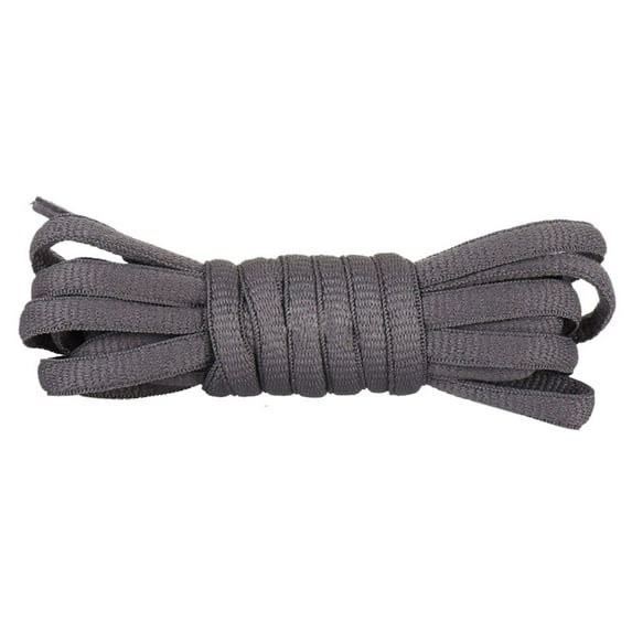 Santimon 2 Pairs Oval Cotton Shoelace for Canvas Sneakers Boots Athletic Shoes 47" Dark Grey