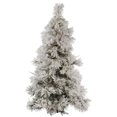thumbnail image 1 of Vickerman Flocked Pocono 7.5' White Pine Artificial Christmas Tree with 650 LED White Lights, 1 of 2