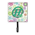 thumbnail image 1 of Lettre H Fleurs Rose Vert Sarcelle Initiale Laisse & Porte-Clés, 1 of 1