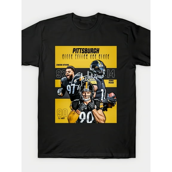 1pc Pittsburgh 24 Edition Men's T-Shirt - Pure Cotton, Casual Crew Neck with Stretch, Heat Transfer Printed, Ideal Gift for Sports Fans & Hunting Enthusiasts