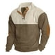 thumbnail image 2 of pstuiky manga larga para hombre, Sudadera con capucha y manga larga para hombre, estilo casual, deportiva, con cuello levantado, botones y estampado de patchwork top de hombre xl, 2 of 5