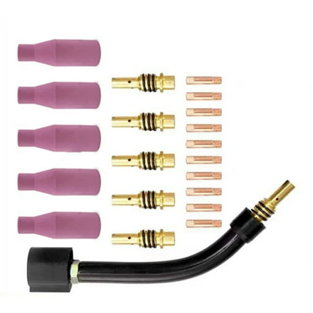 

21Pcs 15AK for Binzel Torch/ Consumables Electrode Link Rod Tips Goose Neck Bend for MIG Welding Machine 0.8mm
