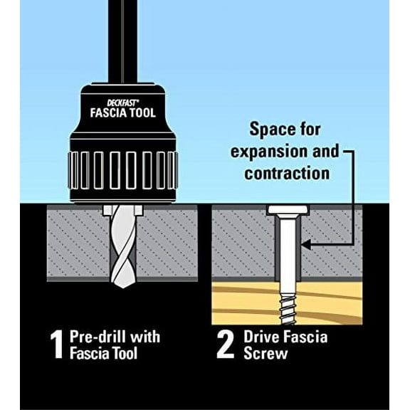 Deckfast Stainless Steel Fascia Screws 9 x 1-7/8 T-20 Star Drive Chocolate 100 Pieces