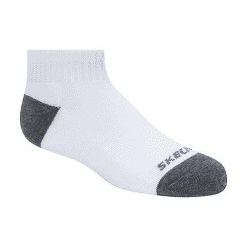 Skechers Kids Boys' 10 Pack 1/2 Terry Qtr Crew Socks, Assorted, 7-8.5