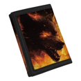 thumbnail image 2 of CHAQLIN Fire Wolf Print Foldable Tri-Fold Wallets Coin Purse, Polyester Children's Wallet Slim Trifold Card Wallet for Outdoor Sports, 2 of 7