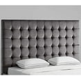 thumbnail image 6 of Posh Living Blake Button-Tufted Velvet Queen Headboard in Gray, 6 of 9