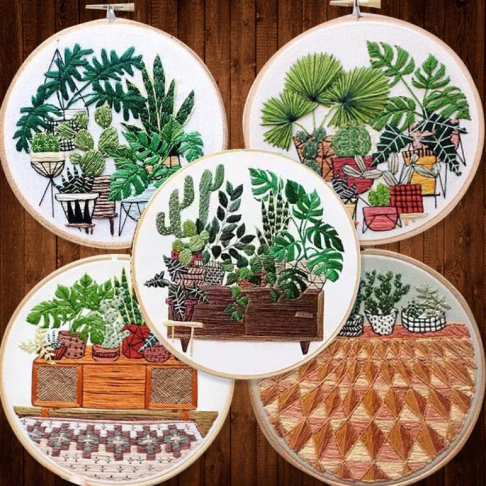 Embroidery Kit Cross Stitch Kit Beginner Embroidery Kit For Beginners Animal Flower Plant Pattern Cross Stitch Needle Point Kit Fun Embroidery Starter Kit For Decoration - image 2 of 7