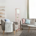 thumbnail image 5 of Creekwood Home 62.5" Storage & Display Floor Lamp w/ Charging Ports & LED Bulb, Light Pink, 5 of 6