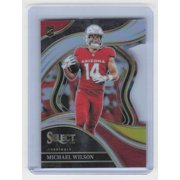2023 Panini Select Michael Wilson #234 Red and Yellow Prizms Die Cuts RC Football Card Arizona Cardinals NFL FOOTBALL Trading Card