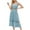 Blue, variant on Lmnyox Women's Sleeveless Midi Dress Flowy Wide Lace Strap Square Neck Dress Summer Wedding Guest Dress