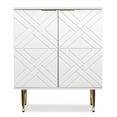 thumbnail image 1 of EDTara Armoire de Rangement Moderne avec Portes à Motif Embossé, Buffet Bahut Blanc avec Tablette pour Entrée, Salon, Cuisine, 1 of 6