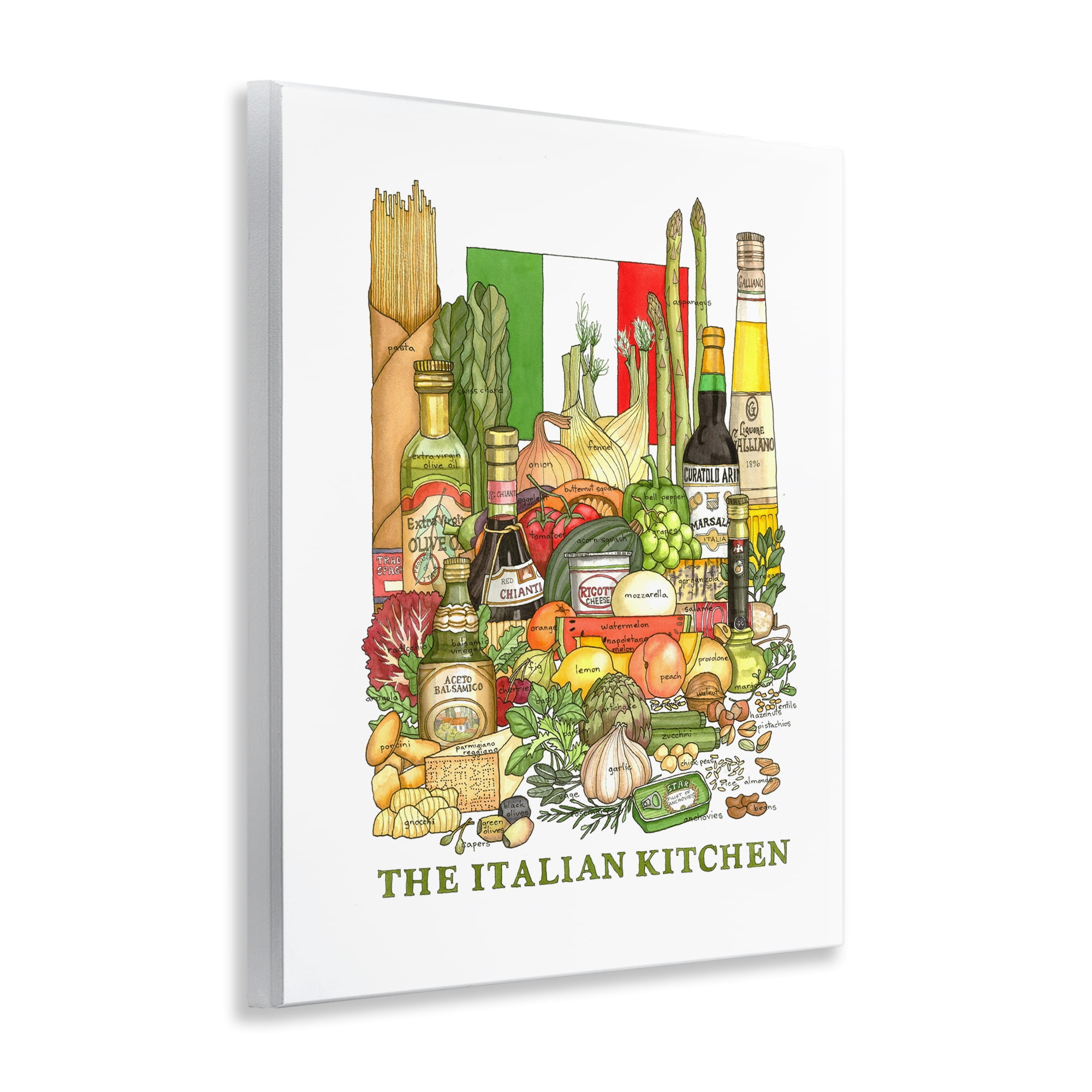 Stupell Industries Italian Kitchen and Food Wall Plaque Art, design by Nancy Overton