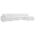 thumbnail image 4 of Modway Commix Ensemble de Canapé Sectionnel 5 Pcs Surrempli Garni de Duvet en Blanc Pur, 4 of 10