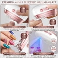 thumbnail image 3 of 4-in-1 Automatic Electric Nail Clipper & Trimmer, 3-Speed Rechargeable Nail File for Seniors & Kids, Portable Toenail Clipper with LED Light, 3 of 8