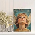 thumbnail image 2 of Qisvanset 12x16 Inch With Frame 2D Flat Wall Art Angel Vintage Catholic Religious Home Wall Art Decor, 2 of 8