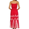 thumbnail image 2 of Sakkas Batik Triangle Smocked Empire Waist Dress - Raspberry - One Size, 2 of 4