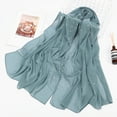 thumbnail image 2 of Hontri Scarf in Sale, Women's Fashion Chiffon Long Scarf Muslim Hijab Arabic Scarf Shawl Headdress Beanie Headwrap Sleep Hat, 2 of 4
