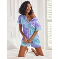 thumbnail image 4 of Ekouaer 2 Pack Womens Pajama Sets Short Sleeve Top with Shorts Soft Comfy Loungewear Sleepwear, 4 of 6