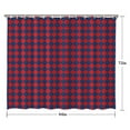 thumbnail image 5 of Red Blue Checkered Pattern Shower Curtain 84"x72" ,Bathroom Decorative Shower Curtains Set with 12 Hooks,Modern Waterproof Washable Shower Curtain, 5 of 6