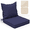 Blue&Beige, variant on Yacona Outdoor Chair Cushions Set, 24x24in Patio Furniture Cushions with Handle, for Patio Furniture Chair Sofa, Blue