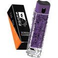thumbnail image 1 of walrfid Car Screen Cleaner, Computer Screen Cleaner Spray and Wipe, Laptop Cleaning Mist Kit for Electronic iPad, iPhone, Phone, MacBook, TV, Monitor Display, with Black Graffiti Case - Purple, 1 of 6